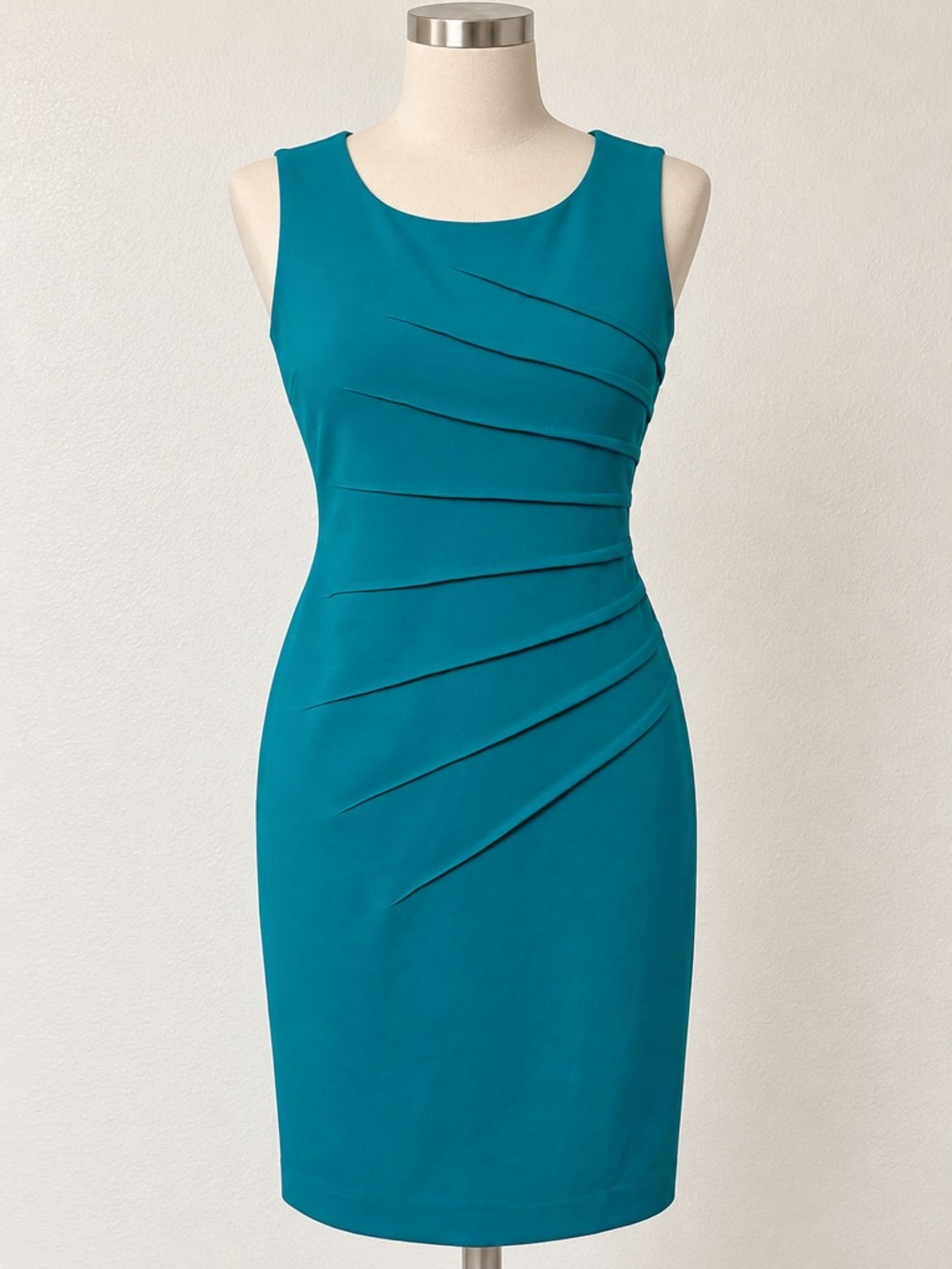 Calvin Klein Teal Sleeveless Sheath Dress